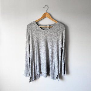 Grey Long Sleeve Shirt Sweater